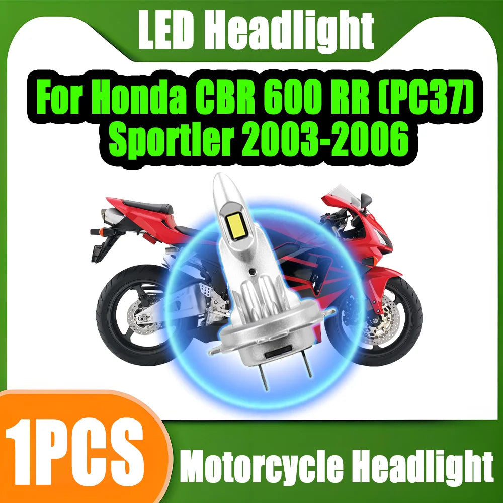 High Power H7 LED Headlight 60W Motorcycle Light 6000K Plug&Play For Honda CBR 600 RR (PC3