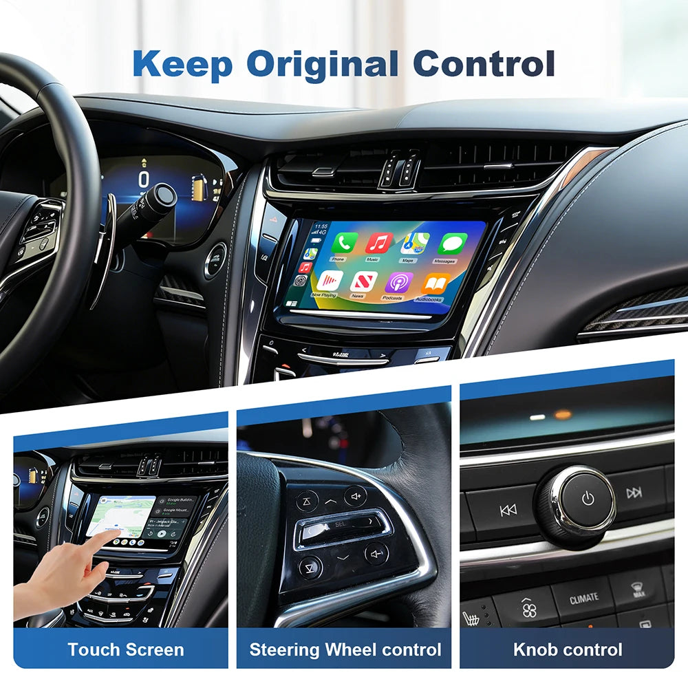 Wireless CarPlay for Cadillac SRX XTS ATS CTS 8 Inch Screen CarPlay Interface OEM Upgrade
