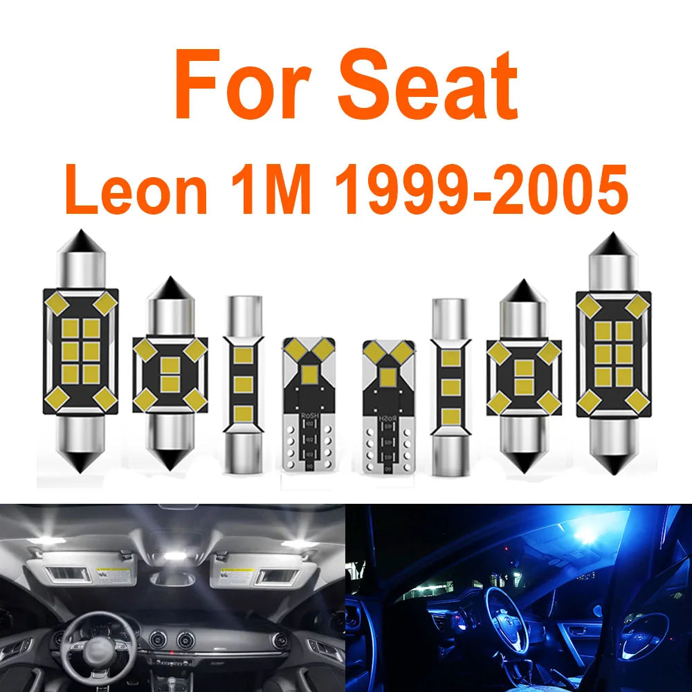 16-Piece LED Interior Light Kit for Seat Leon MK1 1M - Canbus Error-Free Bulbs | AUTOKITSHOP