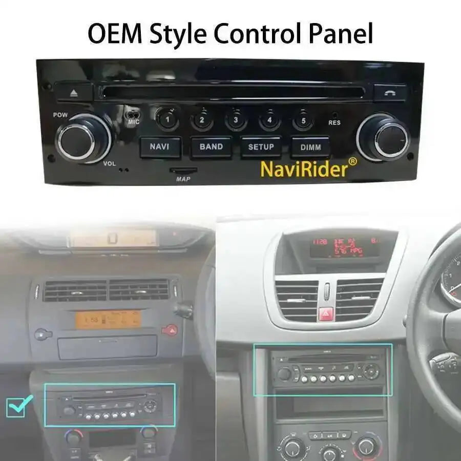 Car Control Panel Screen For PEUGEOT 207 207CC 2006-2015 For Citroen C4 C-Triomphe C-Quatr