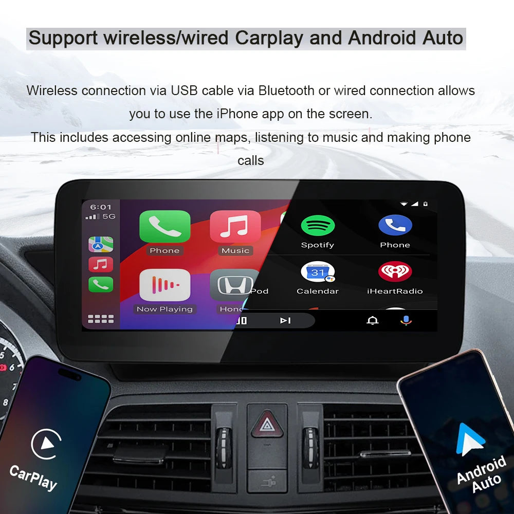 10.25INCH Android 14 Car Radio For Mercedes Benz E-Class A207 W207 C207 NTG 4.0 4.5 Autora