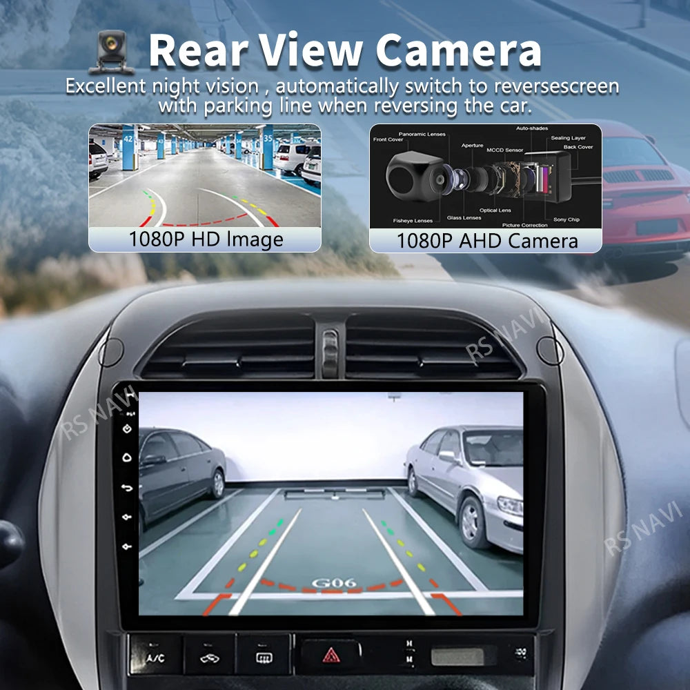 Android 16 For Toyota RAV4 2 CA20 CA20W XA20 2003 - 2005 2K QLED Stereo Car Radio Multimed