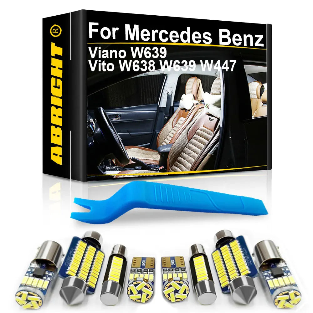 LED Interior Light Kit for Mercedes Benz Vito W447 W638 W639 Parts Viano W639 1996-2012 - Canbus Dome Map Door Trunk ...