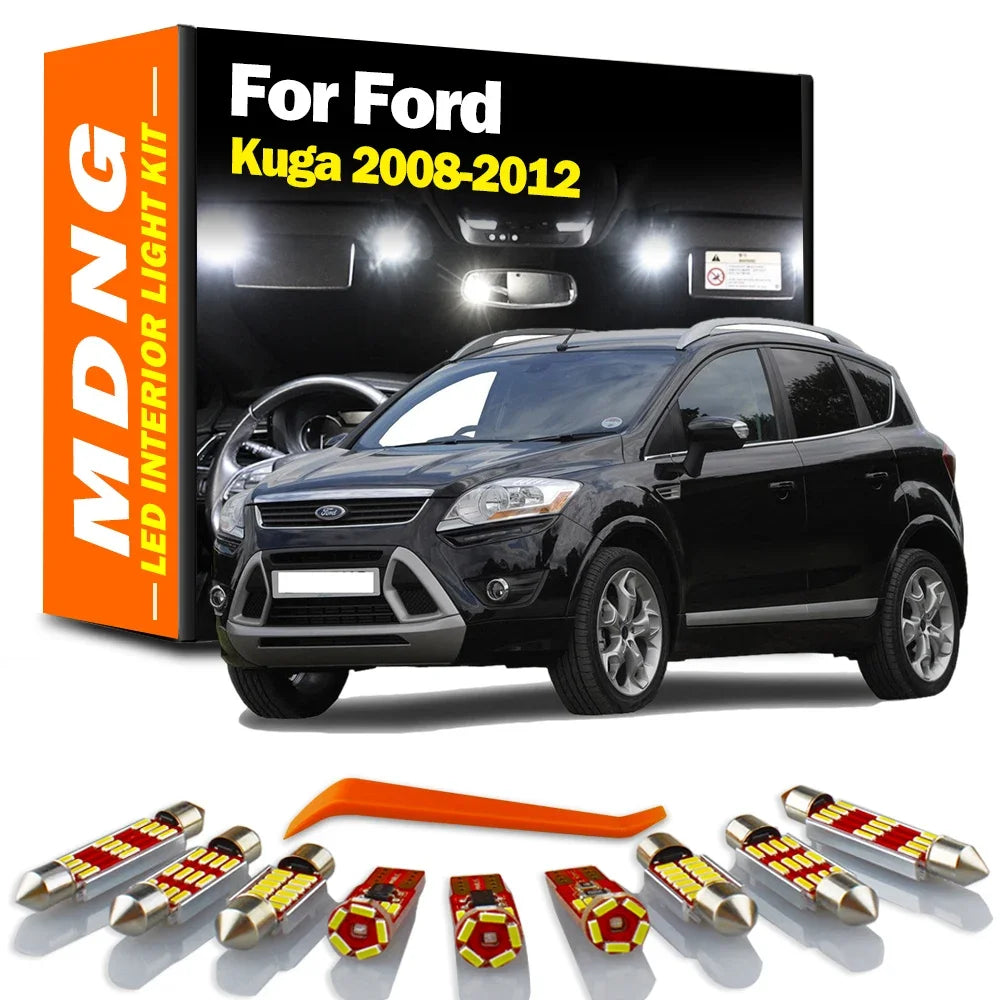 10-Piece LED Interior Light Kit for Ford Kuga - Canbus Error-Free Bulbs | AUTOKITSHOP