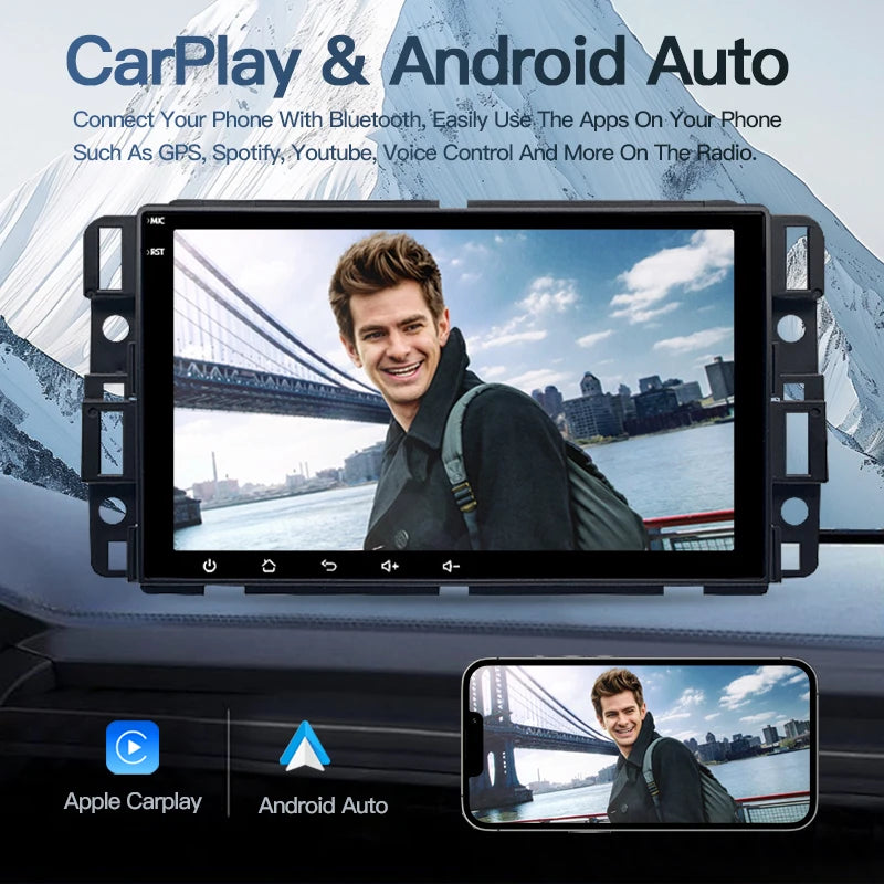 SZLELV Android 15 Car Radio For Chevrolet GMC Sierra Traverse Avalanche Savana Multimedia
