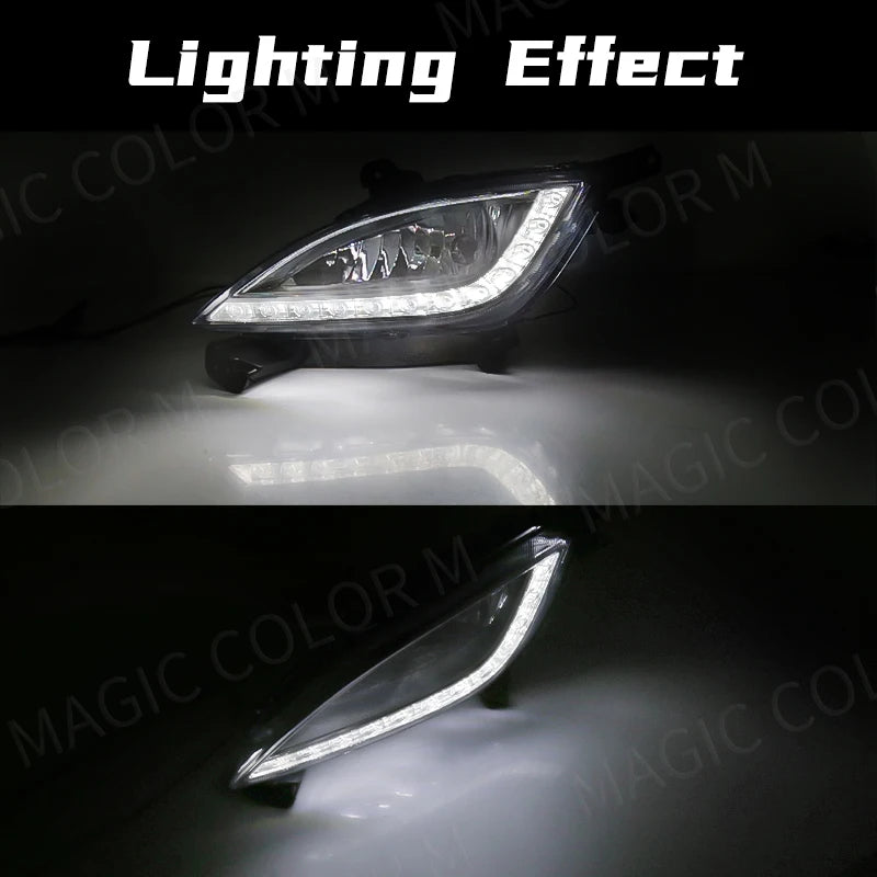 For Hyundai Elantra GT I30 2012 2013 2014 2015 2016 DRL Fog Covers Daytime Running Lights  | AUTOKITSHOP