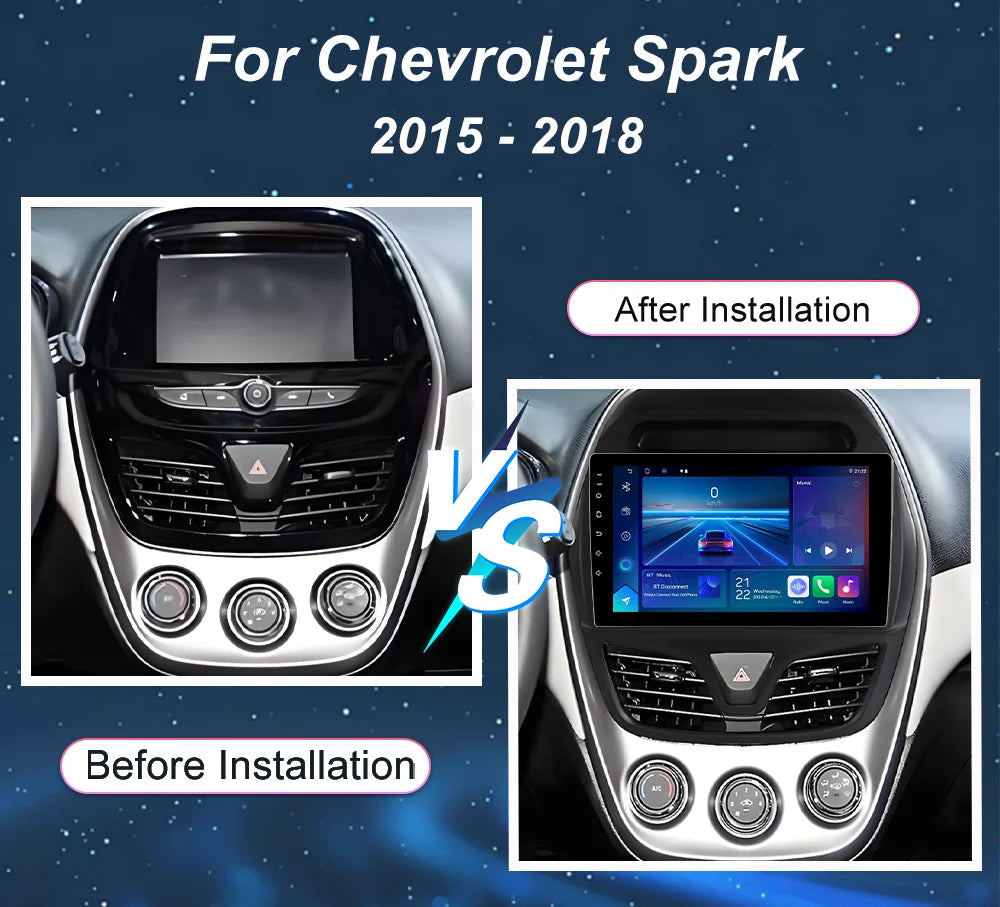 Android 16 Carplay Auto WIFI+4G Car Radio For Chevrolet Spark 2015 2016 2017 2018 Multimed