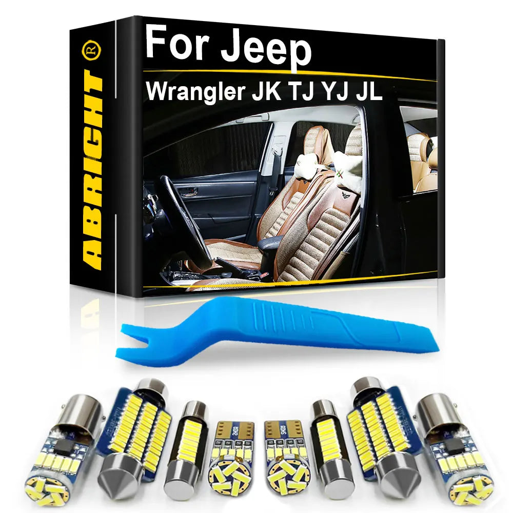 LED Interior Light Kit for Jeep Wrangler JK TJ YJ JL - Canbus Error-Free Bulbs | AUTOKITSHOP