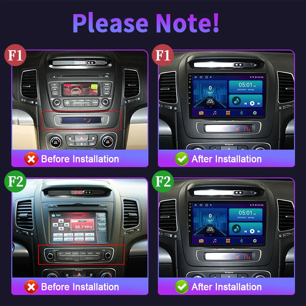 For Kia Sorento 2 II XM 2012 2013 2014 2015 2016-2021 Wireless CarPlay Android Radio Car M