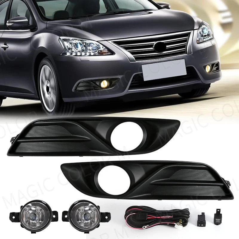 LED Fog Lamps For Nissan Sylphy Sentra Bluebird 2013 2014 2015 Daytime Running Lights Fron | AUTOKITSHOP