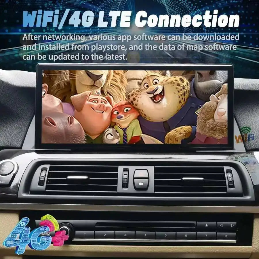 12.3" Android14 Multimedia Video Player For BMW 5 7 Series F10 F18 F11 F07 GT F01 F03 2009 | AUTOKITSHOP