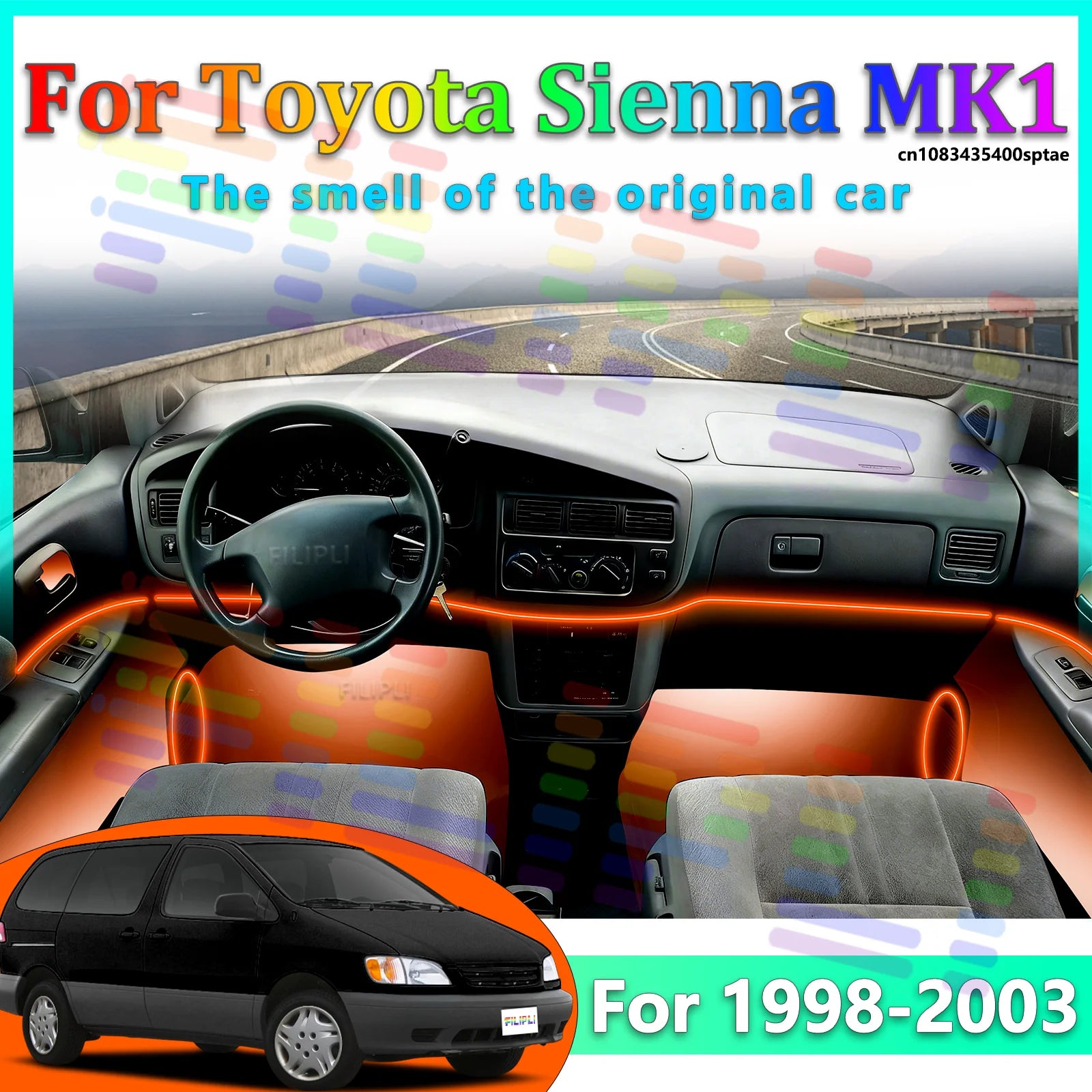 64 RGB - Neon Strip - for Toyota 1998-2003 - App Control - Car Interior Lighting | AUTOKITSHOP