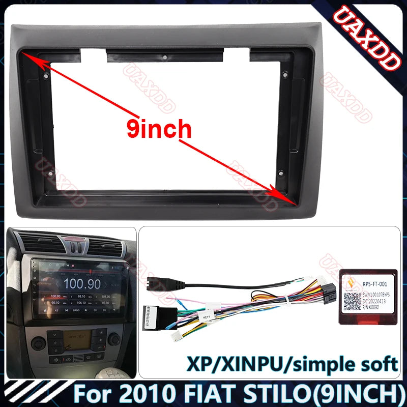 9INCH Android Car Radio with DVD MP5 Stereo Navigation System for 2010 FIAT STILO Dashboar