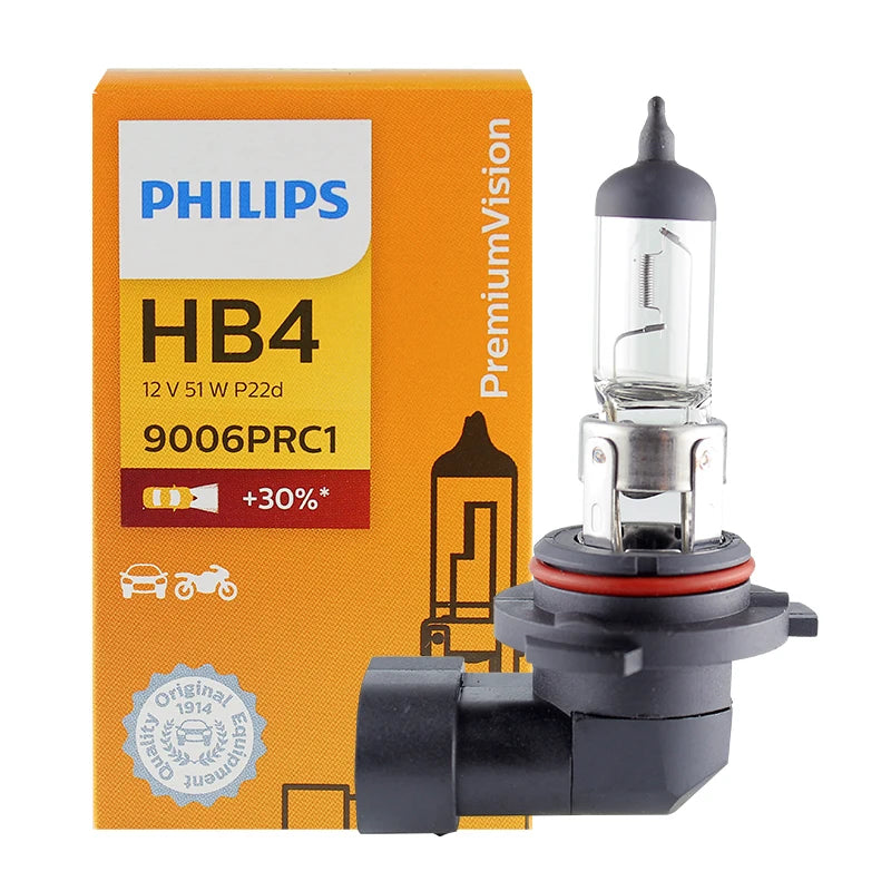 Philips Vision 9006 HB4 12V 55W P22d 9006PRC1 +30% Brighter Original Light OEM Car Halogen