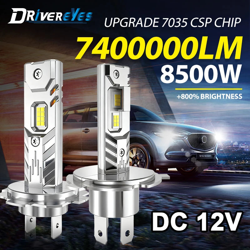8500W H7 H4 LED Headlight CANBUS H8 H11 H1 9005 HB3 9006 HB4 Lights Mini Lamp 1:1 Size Wir