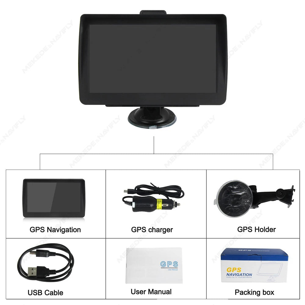 7-inch GPS Navigation Portable Truck Bus Motorhome Lorry Navigation System with AV-IN HD L