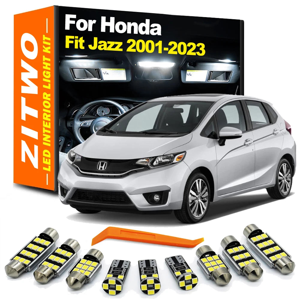 ZITWO LED Interior Light Bulb Kit For Honda Fit Jazz MK1 MK2 MK3 MK4 I II III IV for Honda MK1 MK4 MK3 2001-2015 - Canbu