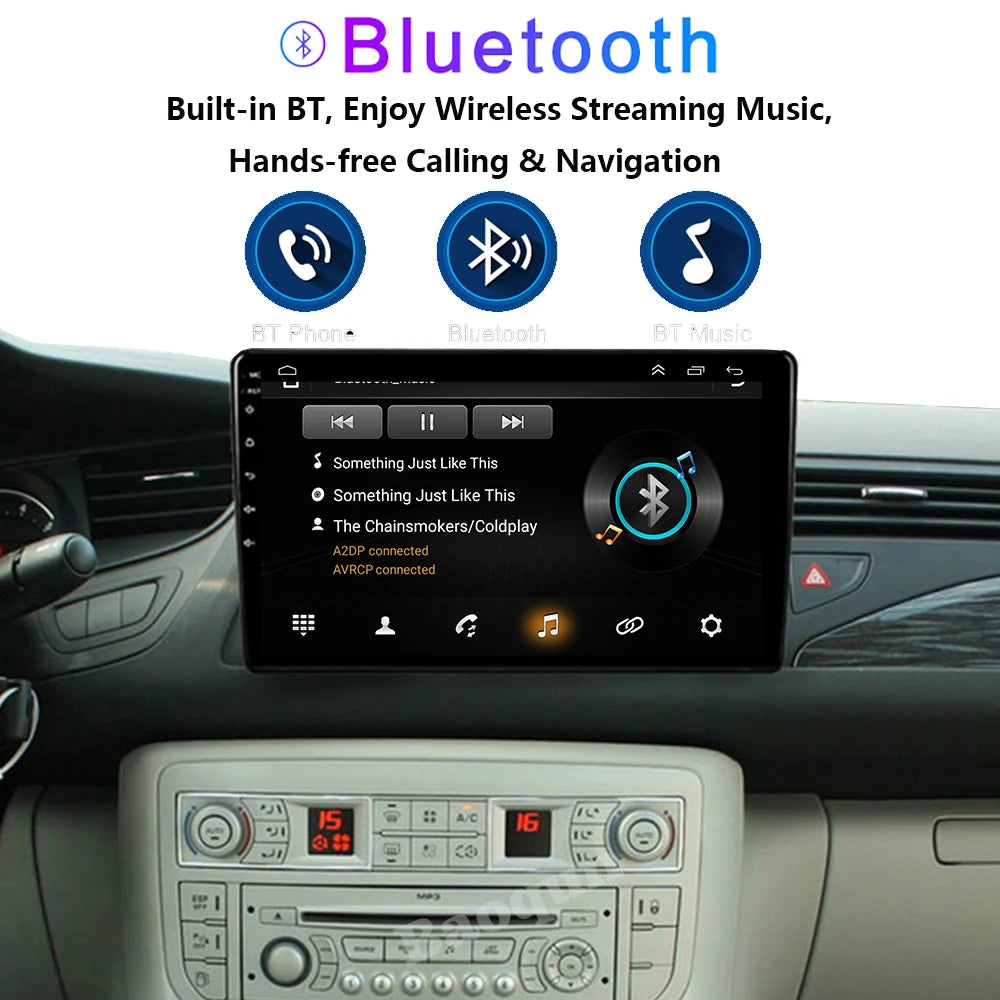 Android 16 Carplay For Citroen C5 2008-2017 Car Radio Auto 4G GPS Navigation Multimedia Vi