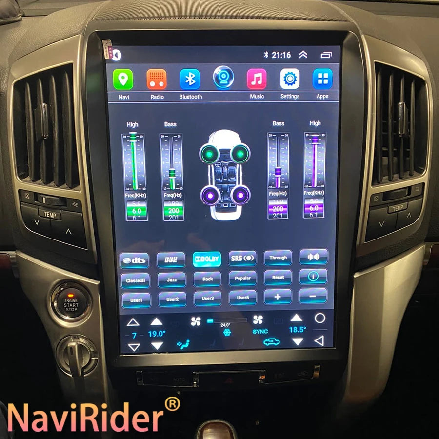 For Toyota Land Cruiser 200 LC200 2015 Android 15 Screen Multimedia Player Video Carplay S