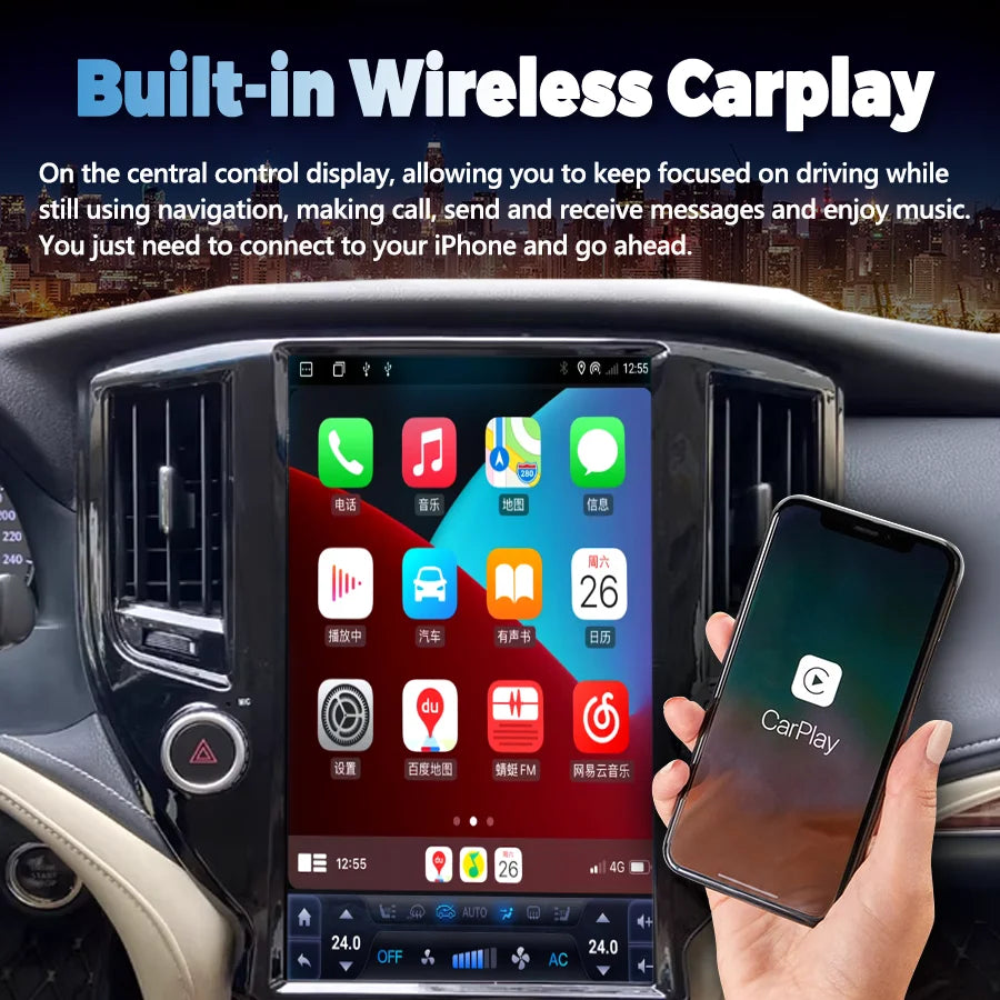 256GB Android Auto Car Radio 13.6" For Toyota Crown 14 2014-2018 Car Multimedia Player And | AUTOKITSHOP