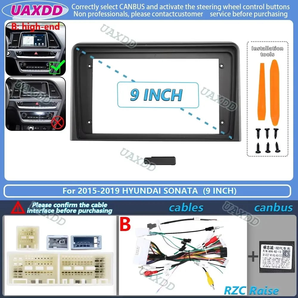 For 2018 Hyundai sonata 9inch DVD MP3 radio android stereo frame panel fascia dashboard au