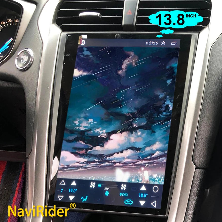 256GB 13.8Inch 2Din Car Android 14 1920*1080 2K Screen Carplay For Ford Mondeo Fusion 2014