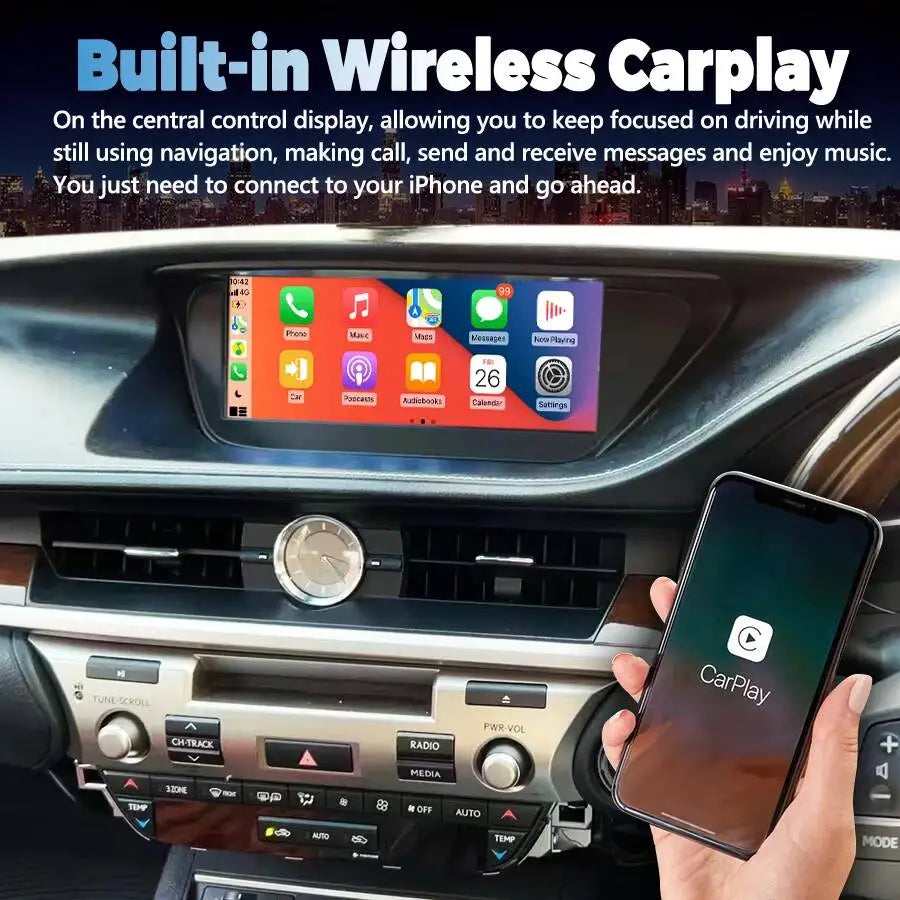 10.25'' RHD Car Radio Android 15 For LEXUS ES ES200 ES300H ES250 ES350 2013-2017 Stereo GP