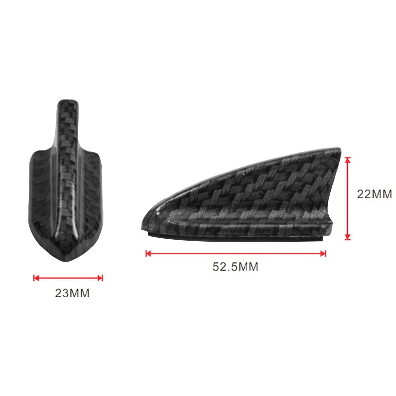 10pcs/set Universal Carbon Fiber Color Rear Roof Shark Fins Spoiler Kit Shark Fins Wing Vo