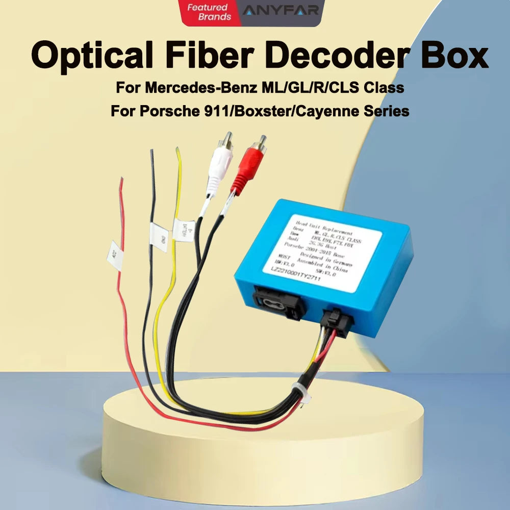Car Stereo Radio Optical Fiber Decoder Most Box For Benz B200 ML SL SLK R350 C W203 CLK W2