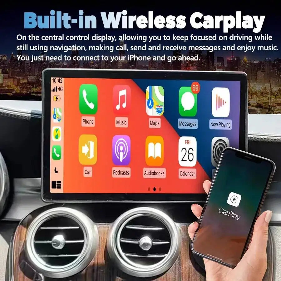 11.5" For Mercedes Benz C Class GLC W205 X253 V-Class V260 2015-2019 CarPlay Android Car M