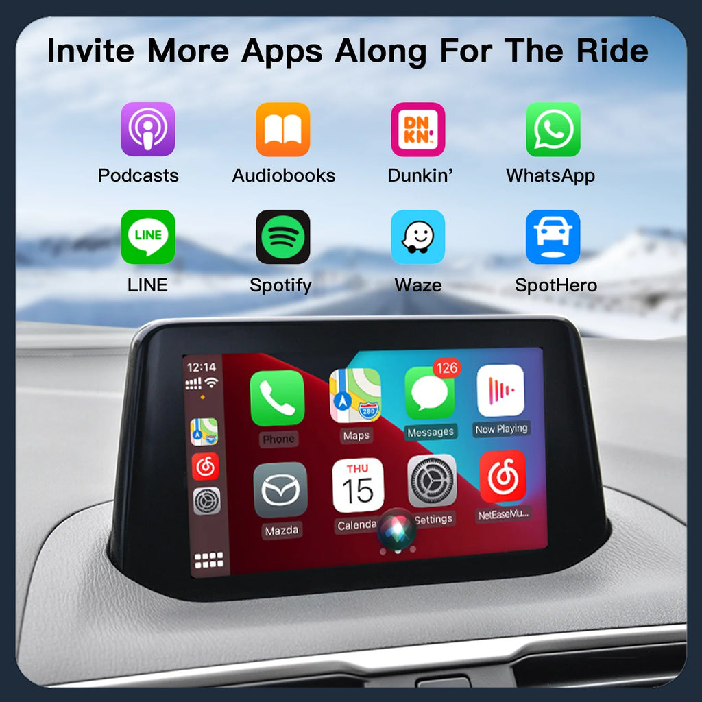 P2 Wired or P3 Wireless For CarPlay Android Auto adapter USB Hub OEM Retrofit Mazda 2 3 6