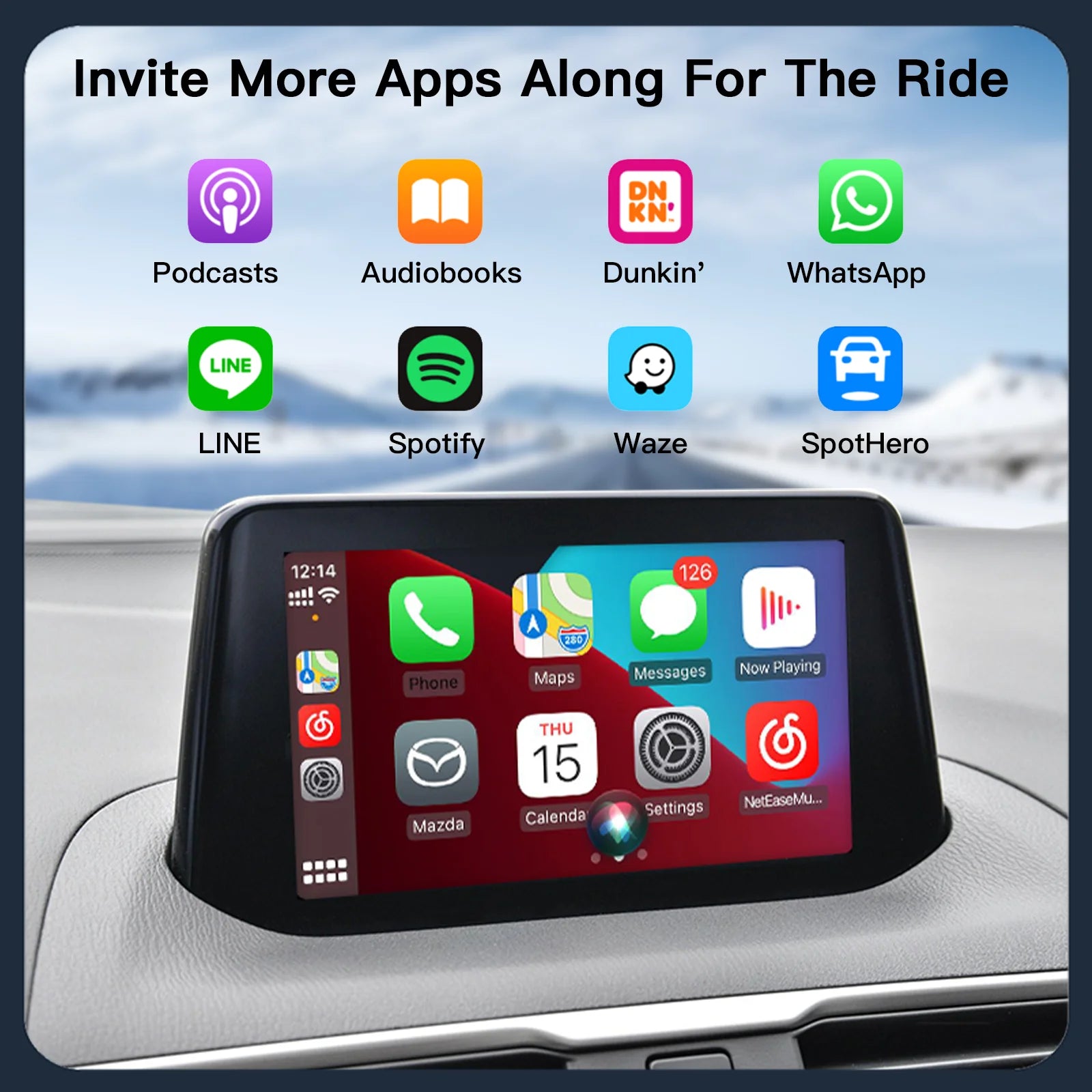 P2 Wired or P3 Wireless For CarPlay Android Auto adapter USB Hub OEM Retrofit Mazda 2 3 6