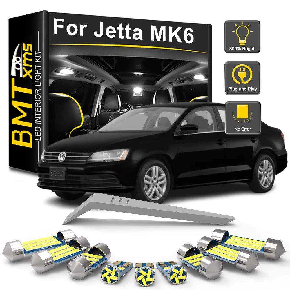 11-Piece LED Interior Light Kit for VW Jetta 6 MK6 2011-2014 - Canbus Dome Map Door Trunk Bulbs | AUTOKITSHOP