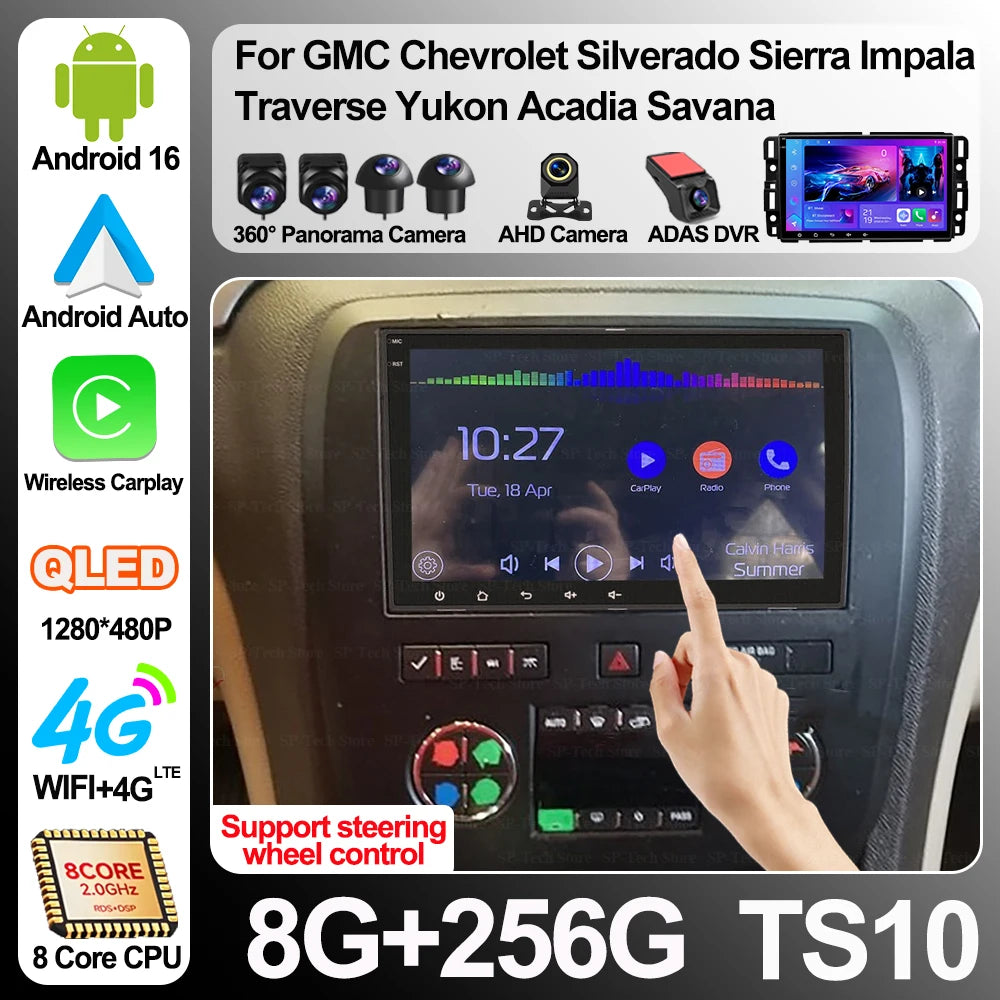 Android 16 For Gmc Chevrolet Silverado Sierra Impala Traverse Yukon Acadia Savana Car Radi | AUTOKITSHOP
