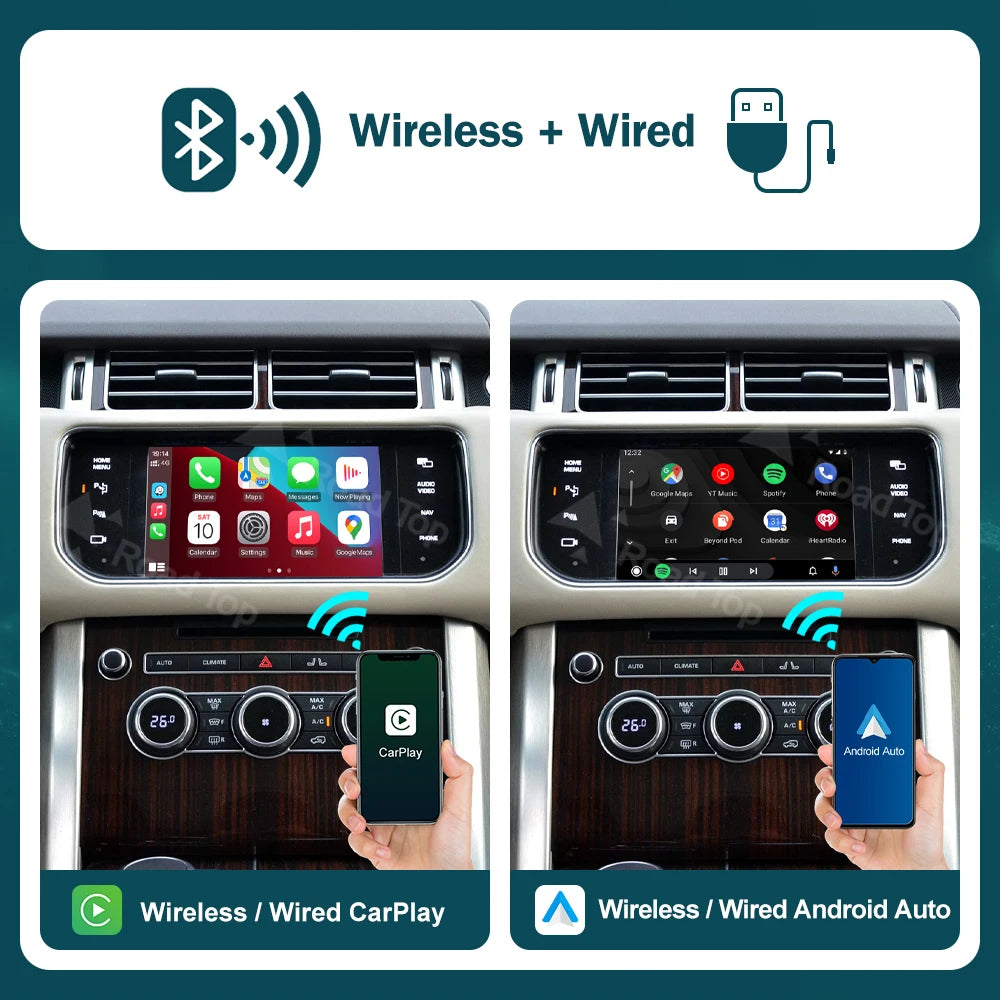 CN RoadTop Wireless Carplay For Land Rover Jaguar Range Rover Evoque Discovery 2012-2016 A