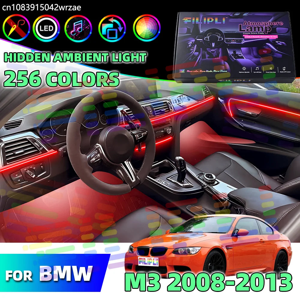 64 RGB - Ambient Light - for BMW E90 E92 E93 - App Control - Car Interior Lighting | AUTOKITSHOP