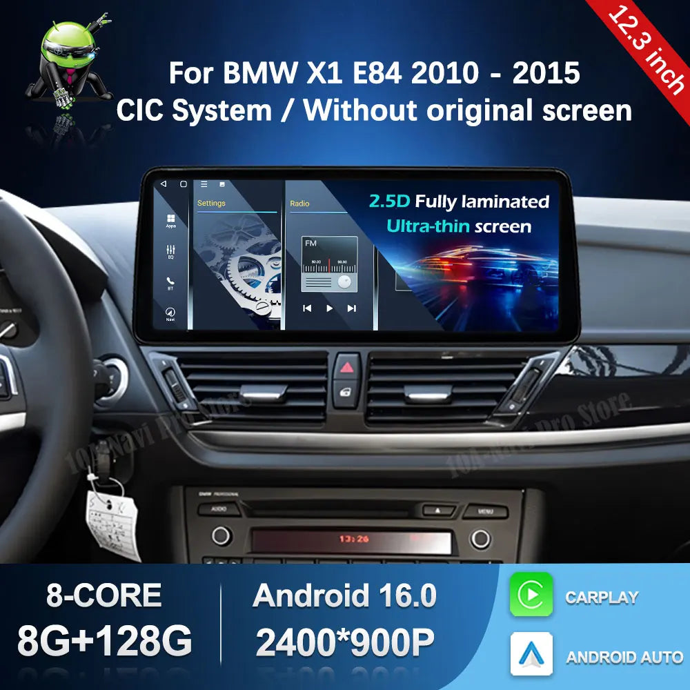 GPS Android 16 Car Radio Multimedia Player for BMW X1 E84 2010 - 2015 CIC System/Without O