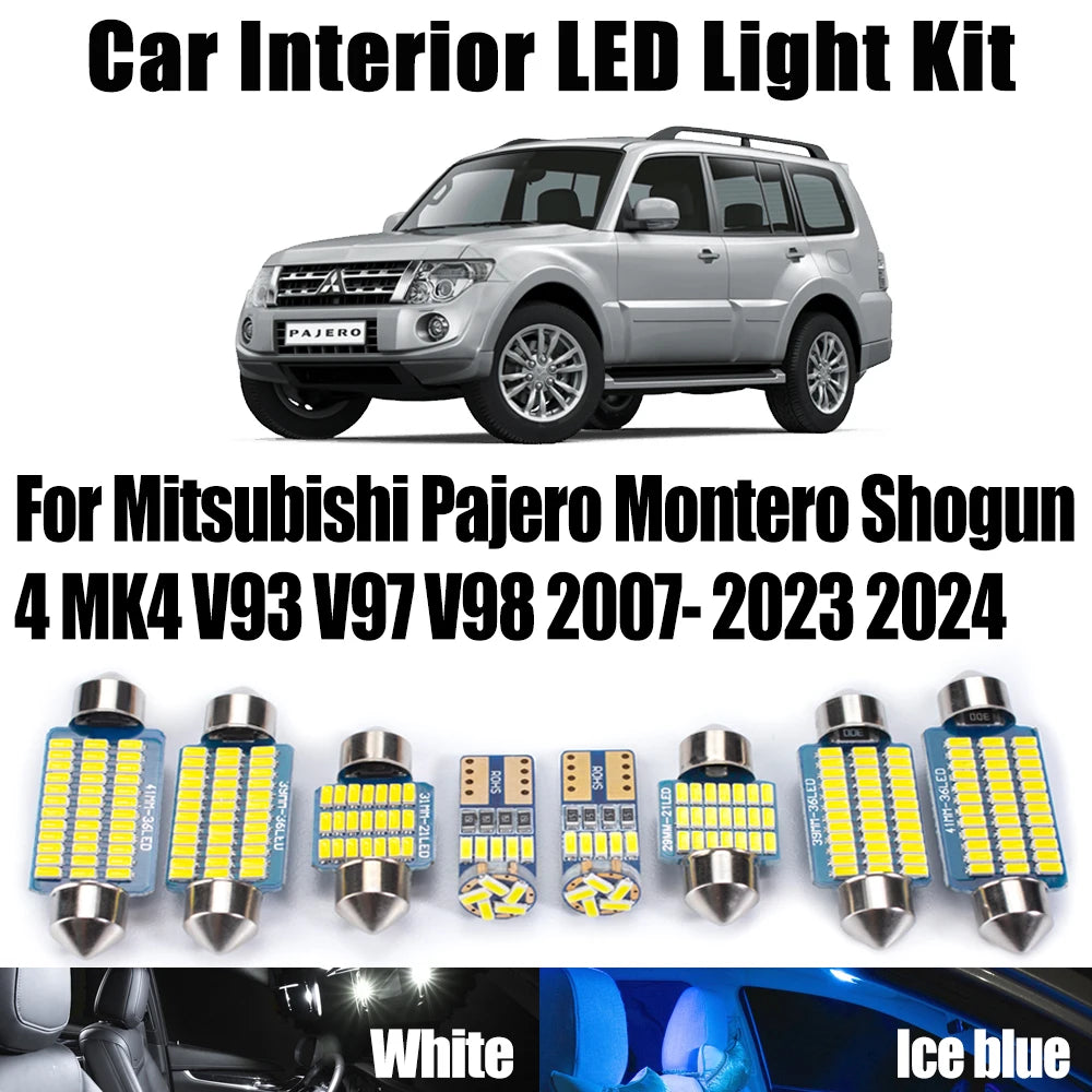 Car LED Interior Ceiling Light Kit For Mitsubishi Pajero Montero Shogun 4 MK4 V93 V97 V98