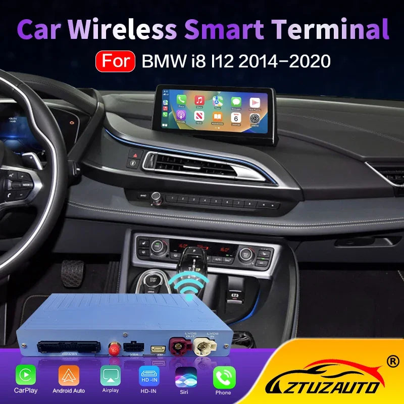 Wireless CarPlay for BMW i8 I12 NBT/EVO 2014-2020, with Android Auto Mirror Link AirPlay C