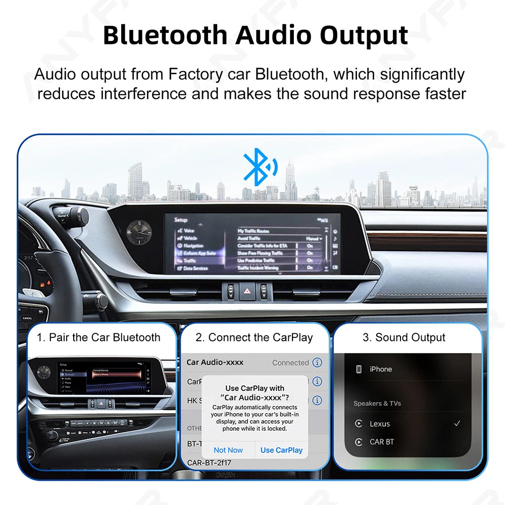 ANYFAR Wireless CarPlay Android Auto Interface Adapter For LEXUS ES/UX/NX/IS/RX/GX/RC 2018 | AUTOKITSHOP