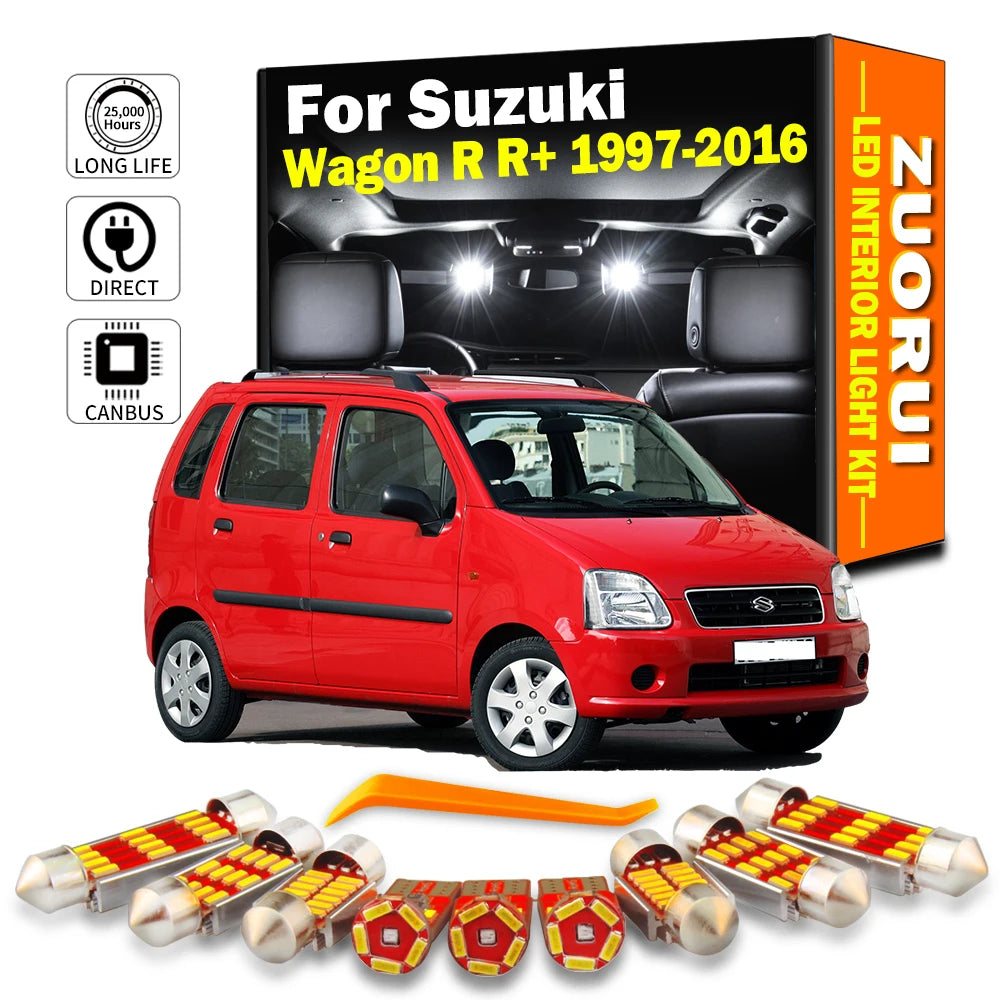 LED Interior Light Kit for Suzuki Wagon R R+ 1997-2012 - Canbus Dome Map Door Trunk Bulbs | AUTOKITSHOP