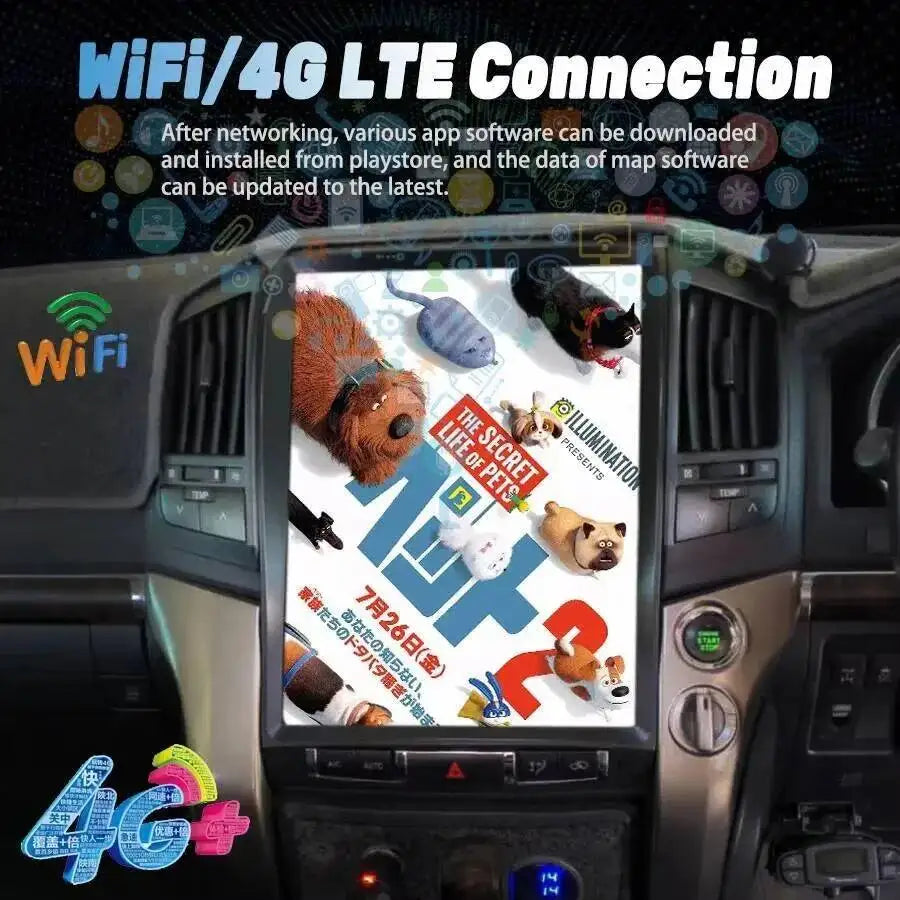 15.6inch Android 15 Car Radio CarPlay For Toyota Land Cruiser 200 LC200 2008- 2015 GPS Ste | AUTOKITSHOP