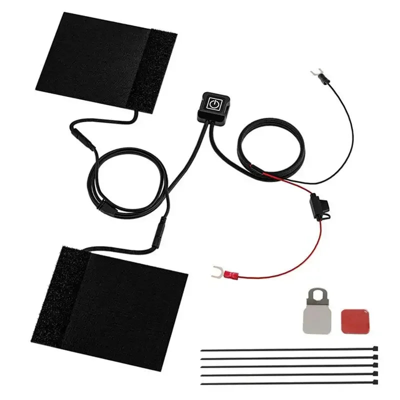 Winter Motorcycle Electric Heating Handle Grip 12V Intelligent Heated Handlebar Grip Cover With  - Automotive LED Light