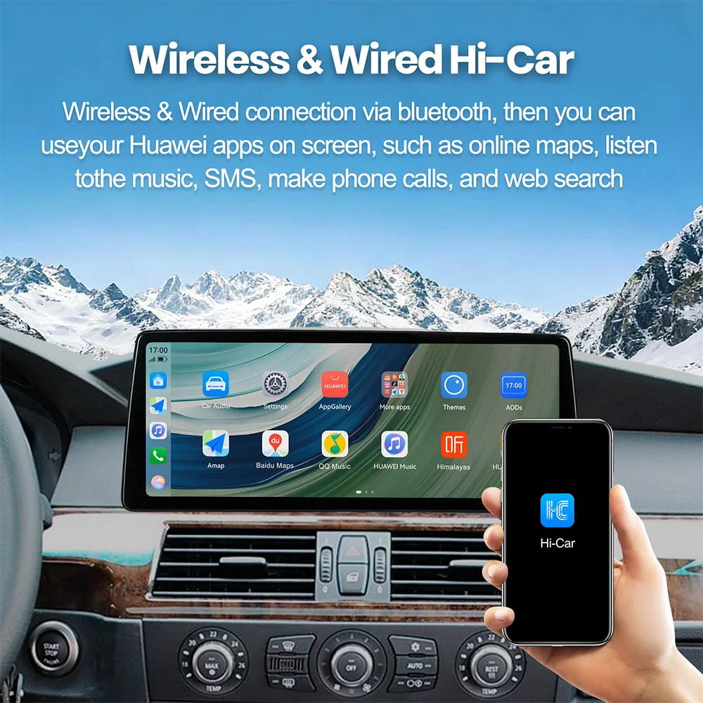 Wireless Carplay Android Auto Linux Touch Screen for BMW X5 X6 E70 E71 2007-2013 System CC