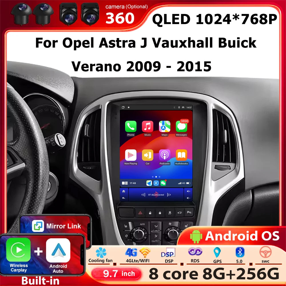 Car Radio Multimedia Video Player GPS Navigation For Opel Astra J Vauxhall Buick Verano 20