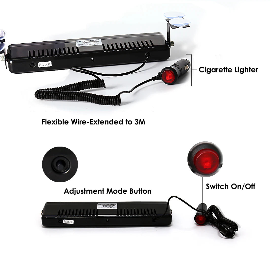 S1 9 LED Car Warning Lights Strobe Flashlights Emergency Dashboard Indicator 12V Ultra Bri | AUTOKITSHOP