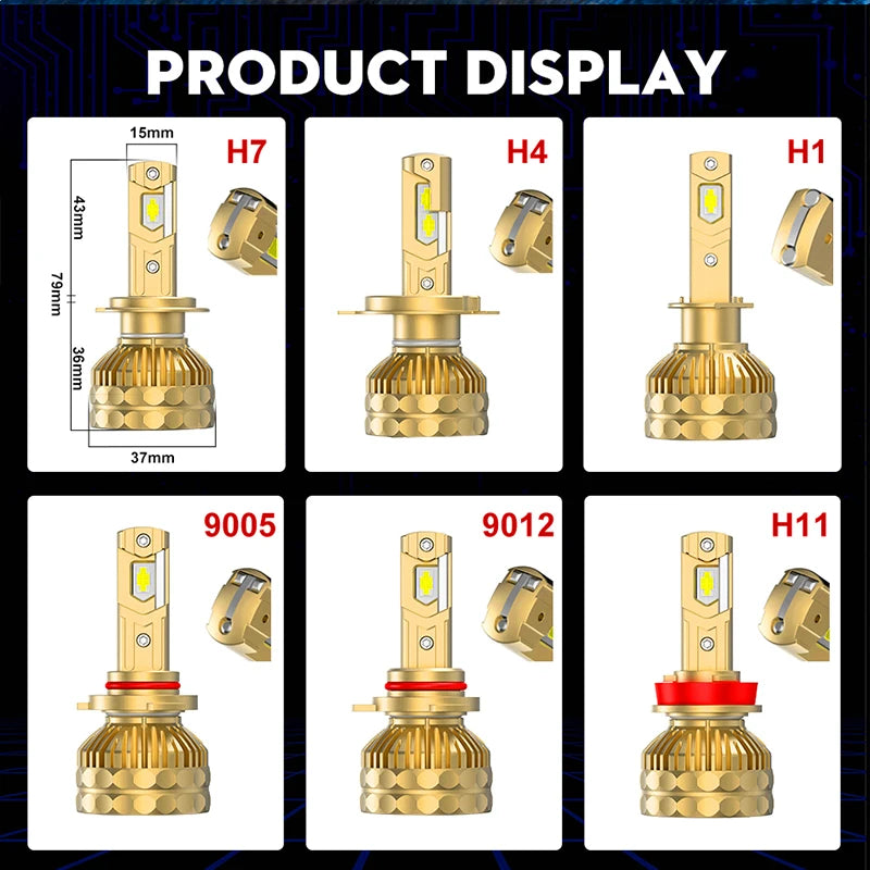 5800W 6000000LM H7 H4 LED Car Headlight Canbus H11 H1 H8 H9 9005 HB3 9006 HB4 9012 HIR2 Tu