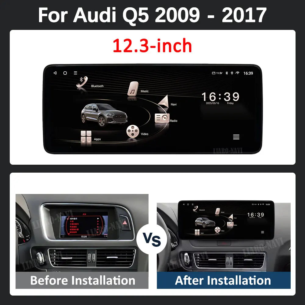 DSP Stereo Navigation GPS Android 16 for Audi Q5 2009 - 2017 BT Car Radio Video Multimedia