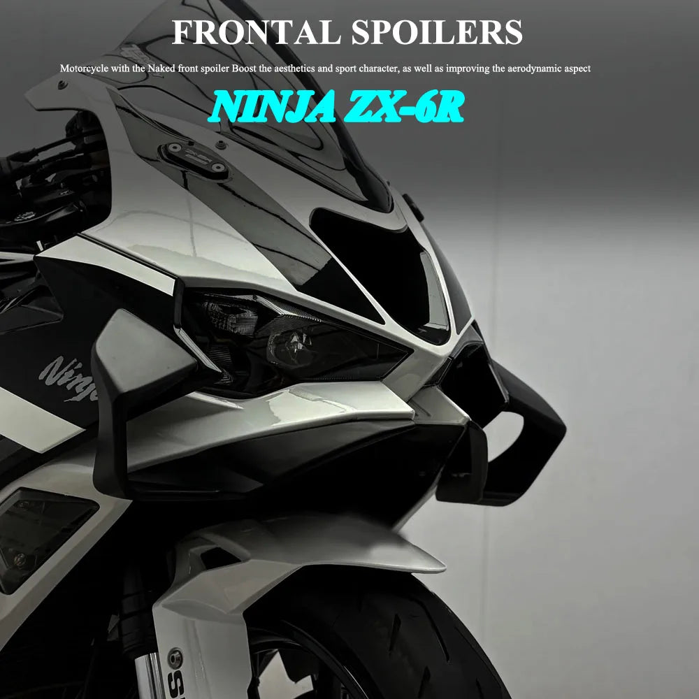 For Kawasaki Ninja ZX-6R ZX6R ZX 6R 2024-2025 2026 Front Fixed Winglets Aerodyna for ZX6R 2024-2025 - Automotive LED Lig