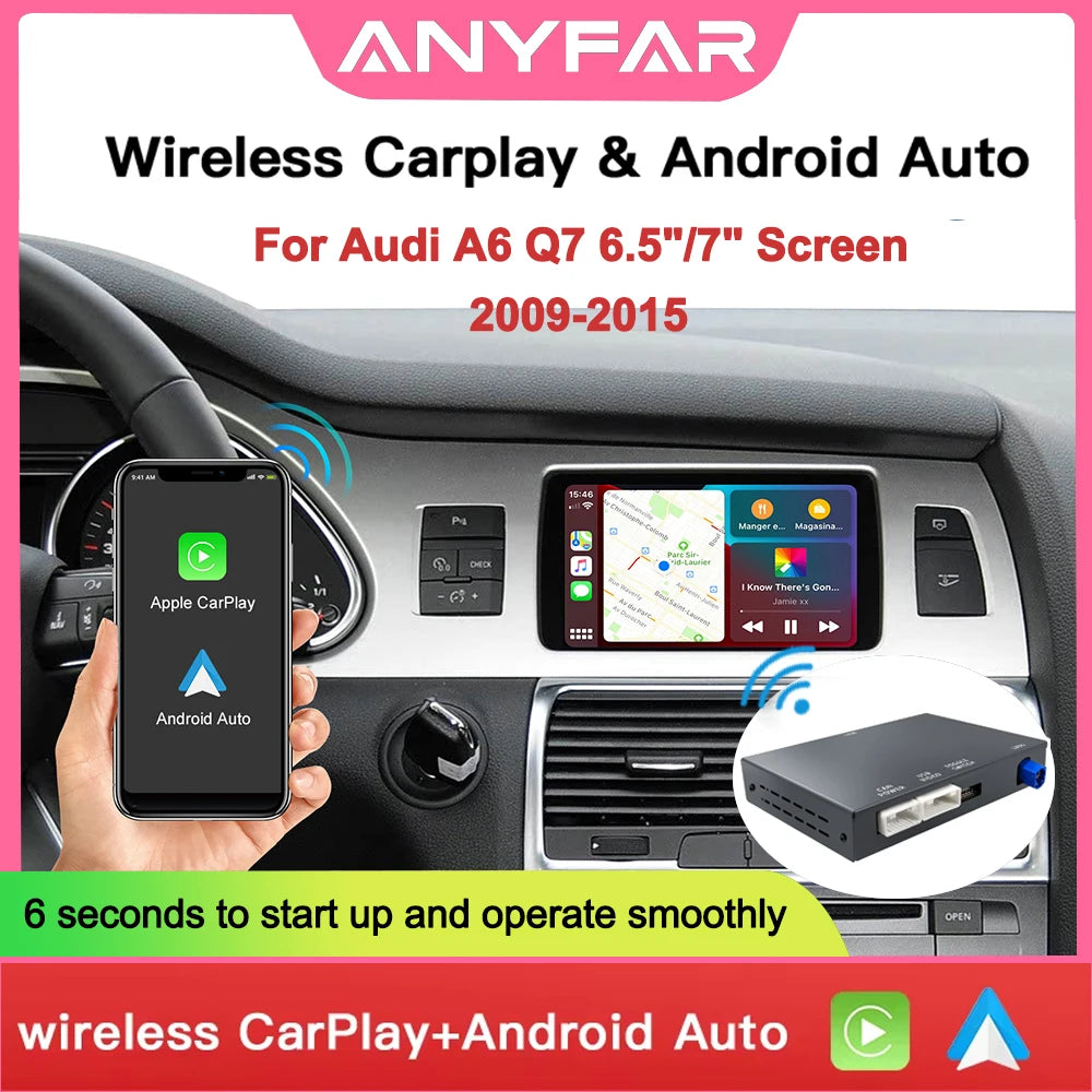 OEM Screen Upgrade Decoder Box for Audi A6,Q7 2009-2015 6.5"/7" Screen, MMI 3G with CarPla
